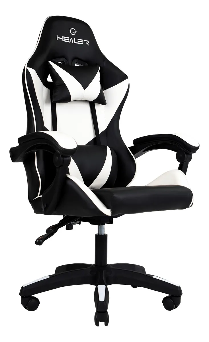 Cadeira Gamer Lancer Preta e Branca Healer