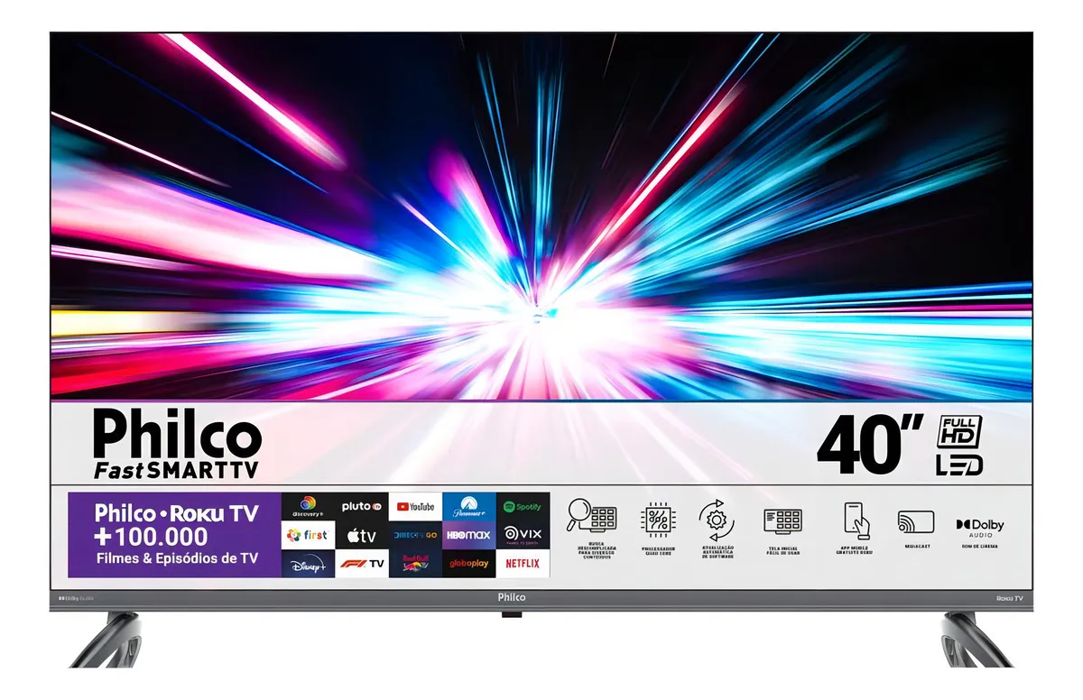 Smart TV 40 Philco LED Full HD Android 11 HDR10 P40SAA