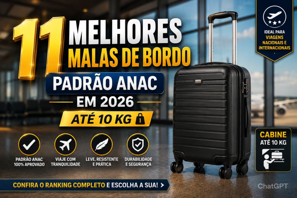 Melhores malas de bordo 2026 padrão ANAC