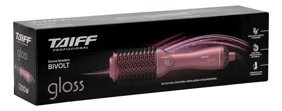 Taiff Escova Secadora Gloss Bivolt Rose