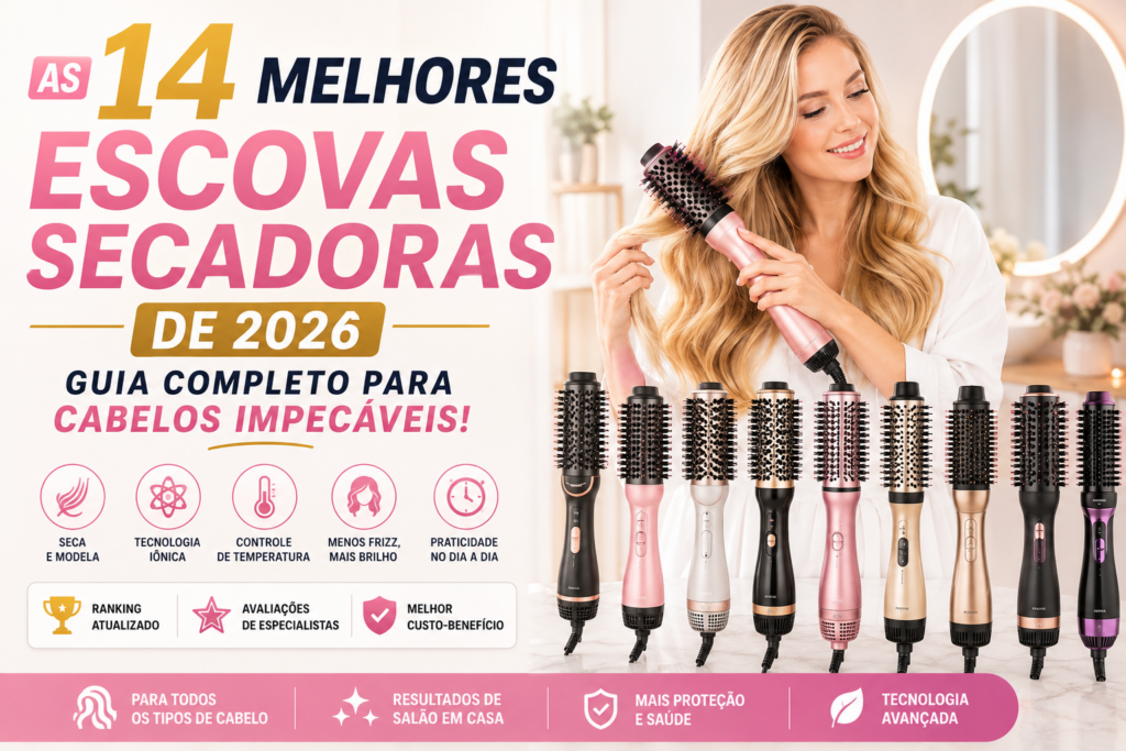 Melhores escovas Secadoras de cabelo de 2026. Guia completo. Seca e modela, iônica, sem frizz