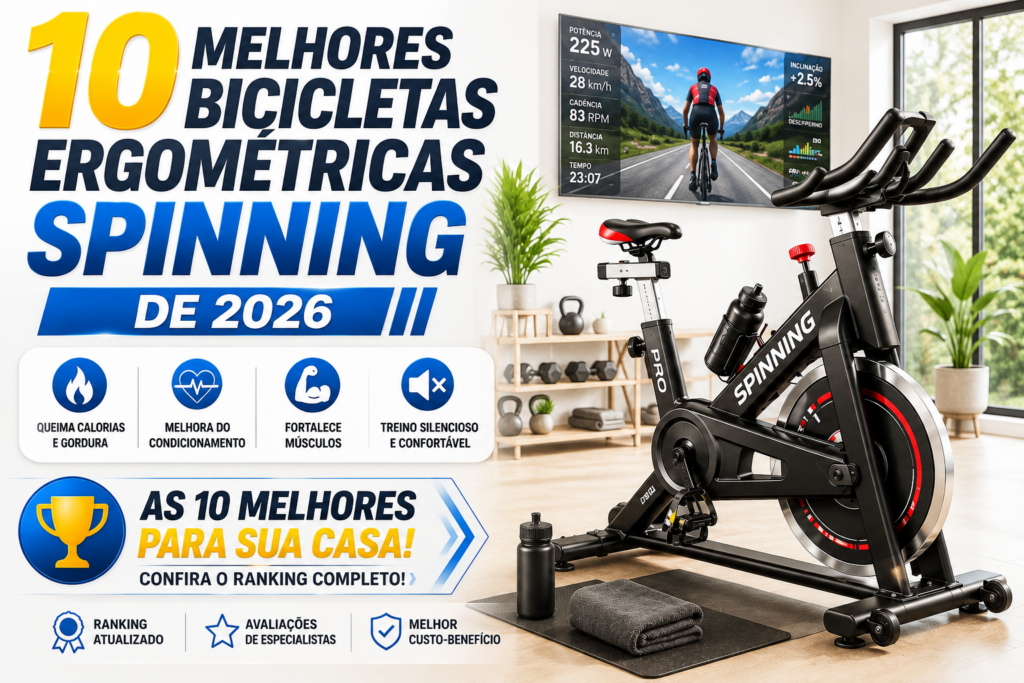 Melhores bicicletas ergométricas spinning 2026 para casa e apartamento Ranking completo