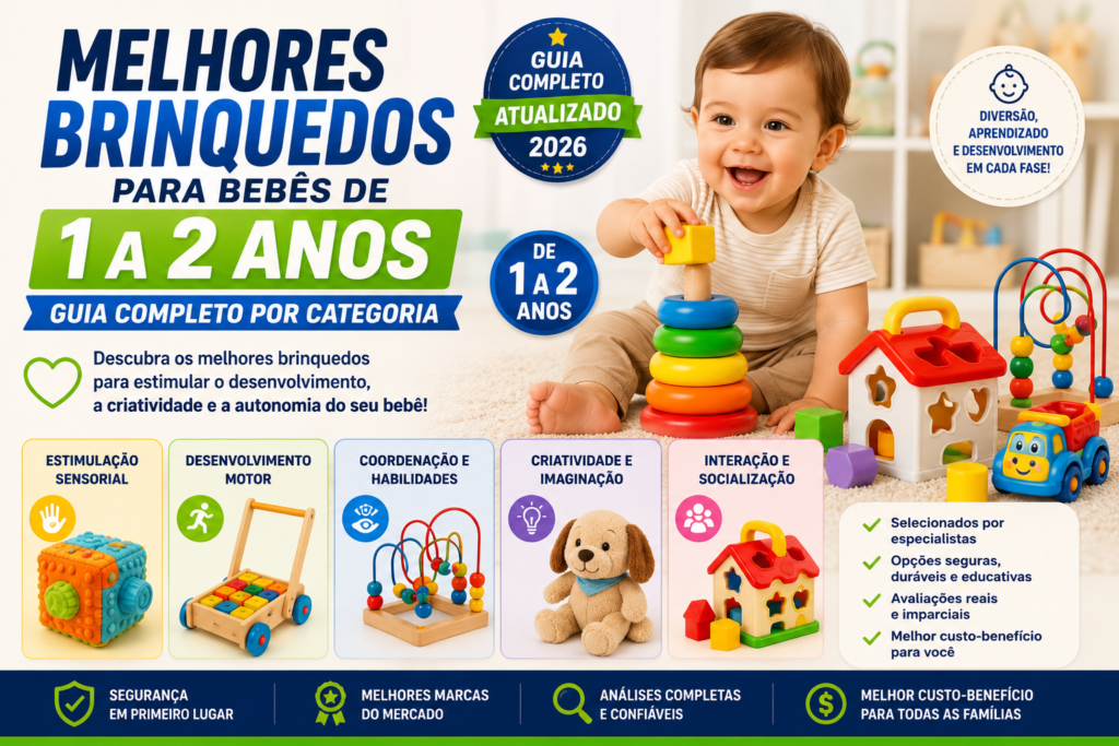 Melhores Brinquedos para Bebês de 1 a 2 anos